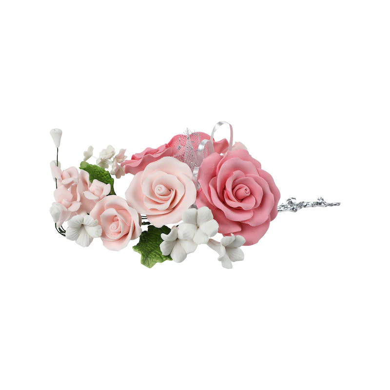 gum paste flower rose pink (m) 11x17cm (#387) - Image 2
