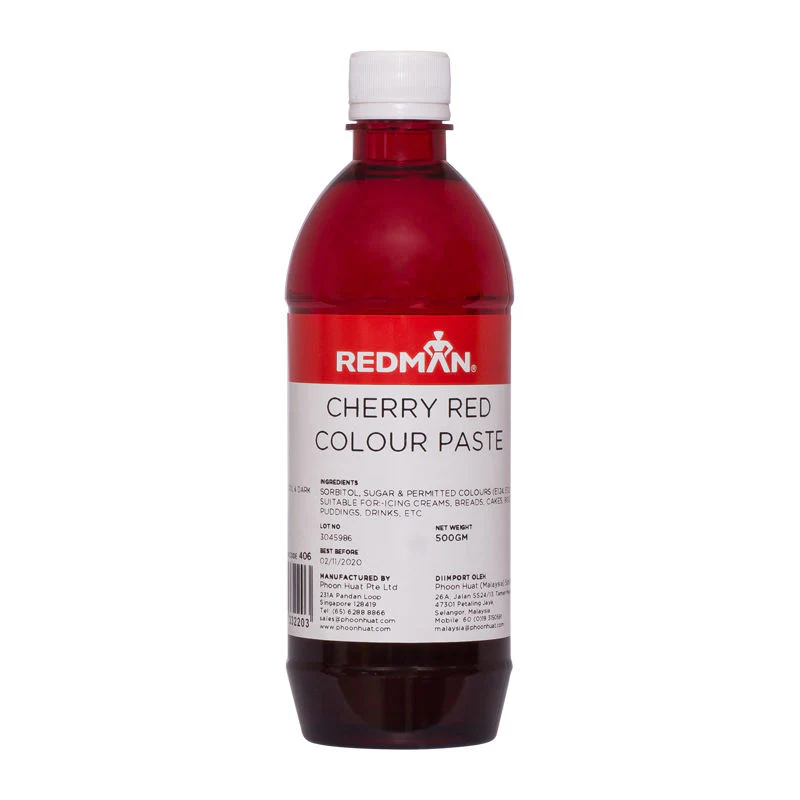 CHERRY RED COLOUR PASTE 500G (#406) - Image 2