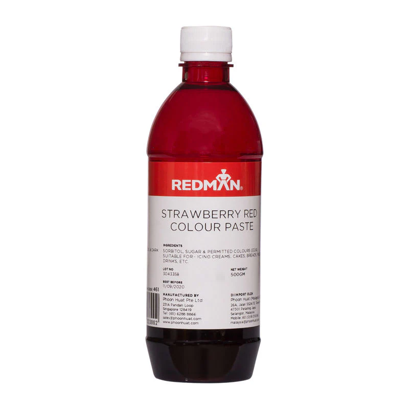 STRAWBERRY RED COLOUR PASTE 500G (#461) - Image 2