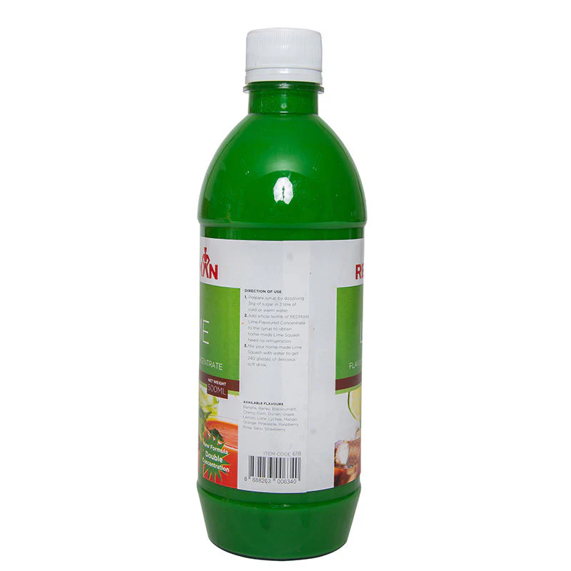 LIME FLAVOURED CONCENTRATE 500ML (#618) - Image 5
