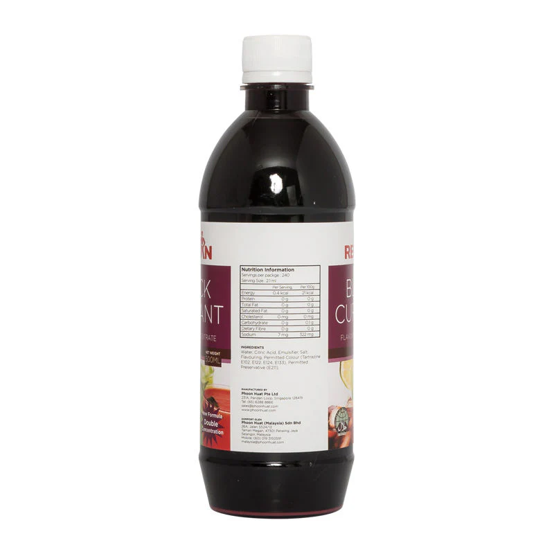 BLACKCURRANT FLAVOURED CONCENTRATE 500ML (#629) - Image 3
