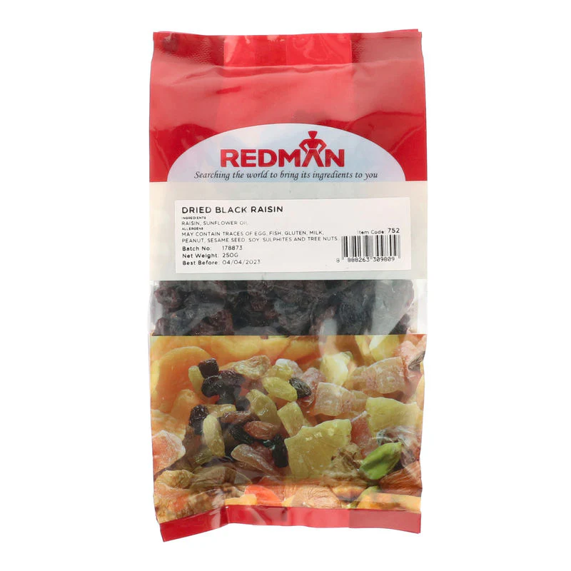 DRIED BLACK RAISINS 250G (#752) - Image 2