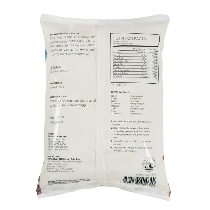 PLAIN FLOUR UNBLEACHED 1KG (#1242) - Image 4