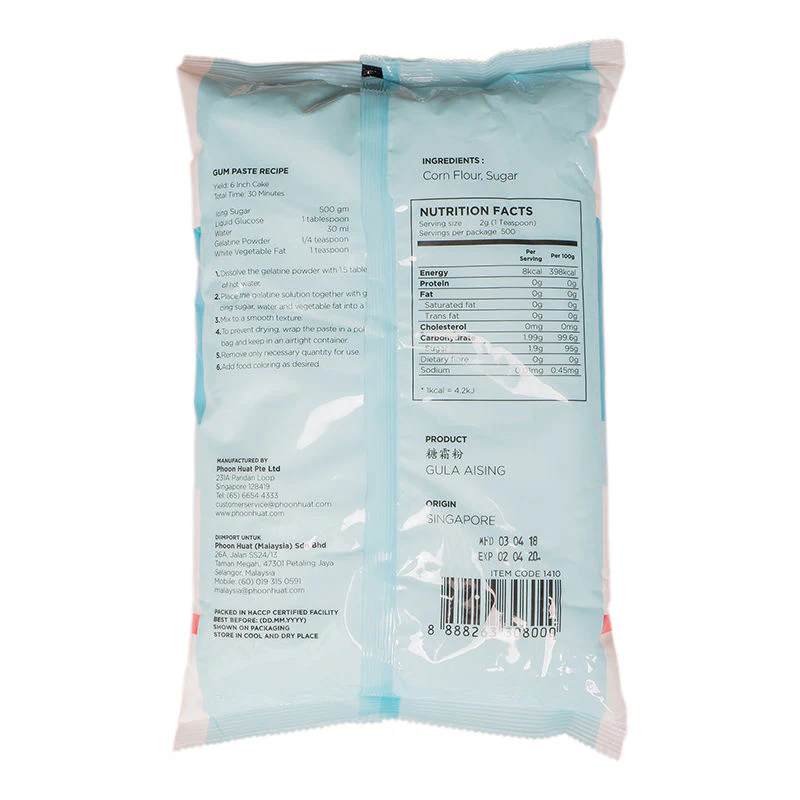 ICING SUGAR SNOW WHITE 1KG (#1410) - Image 3
