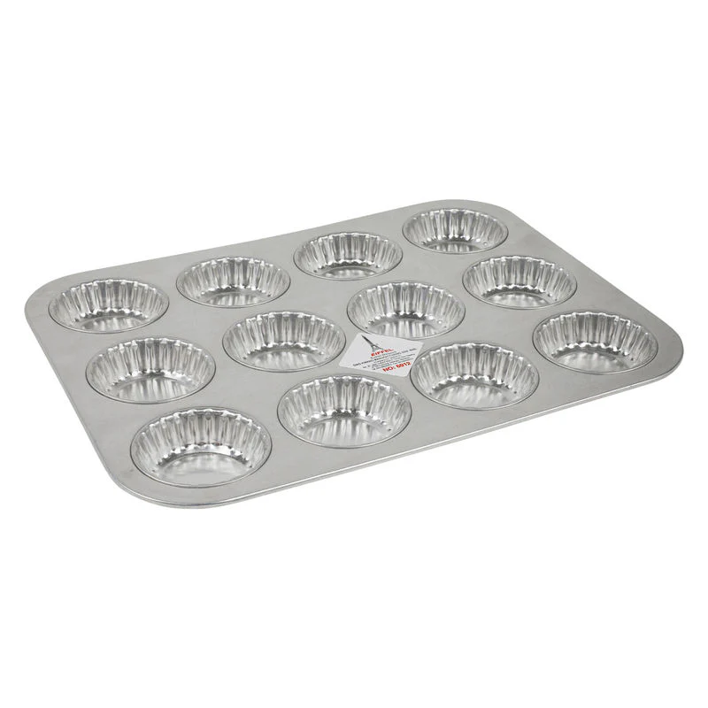 aluminium tart mould 22.4cmx17cmx1.5cm 12 cav (#9290)