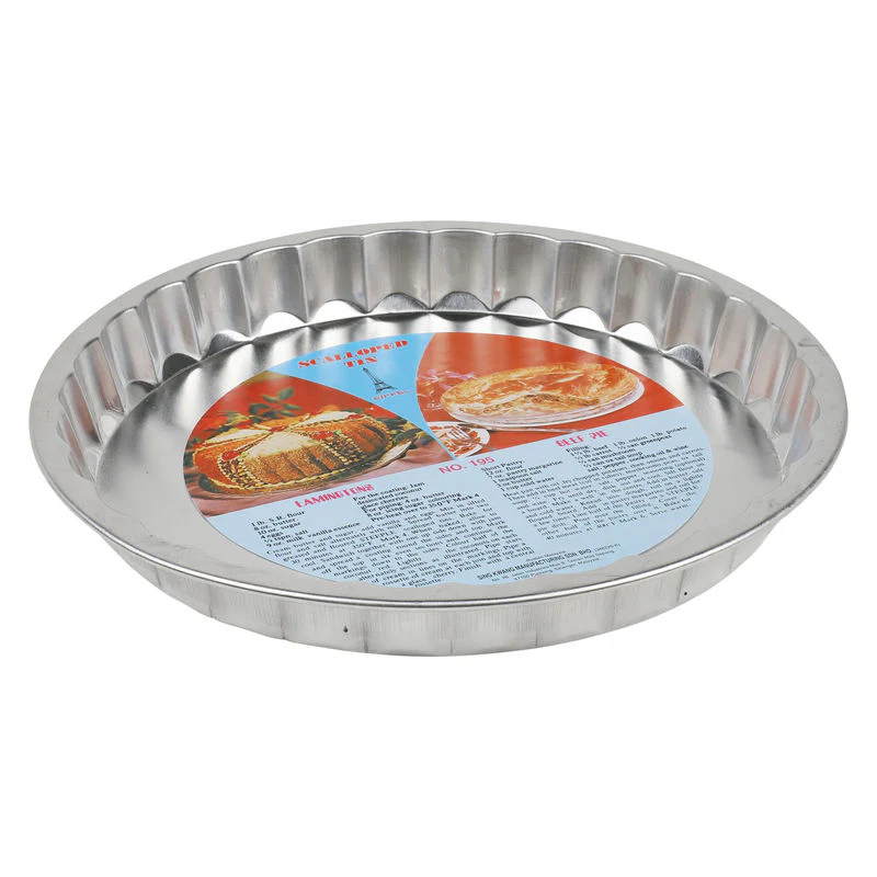 round aluminium scalloped pan pie ã˜24cm h3.2cm (#9438) - Image 2