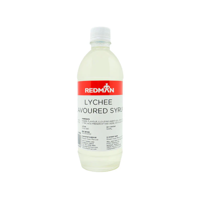 LYCHEE FLAVOURED SYRUP 510ML (#11488) - Image 2