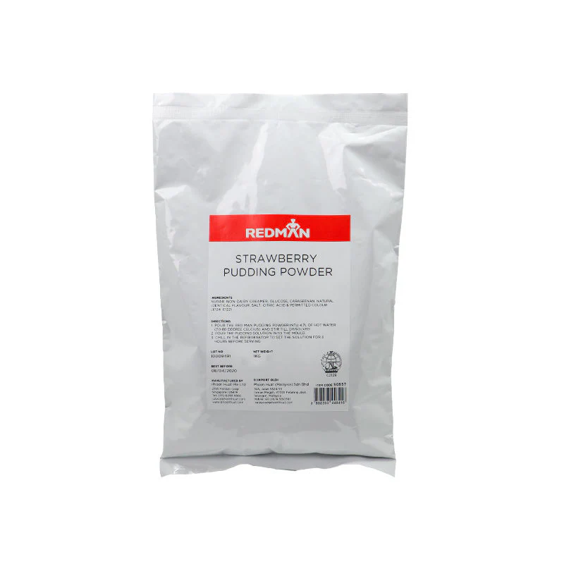 STRAWBERRY PUDDING POWDER 1KG (#50557)