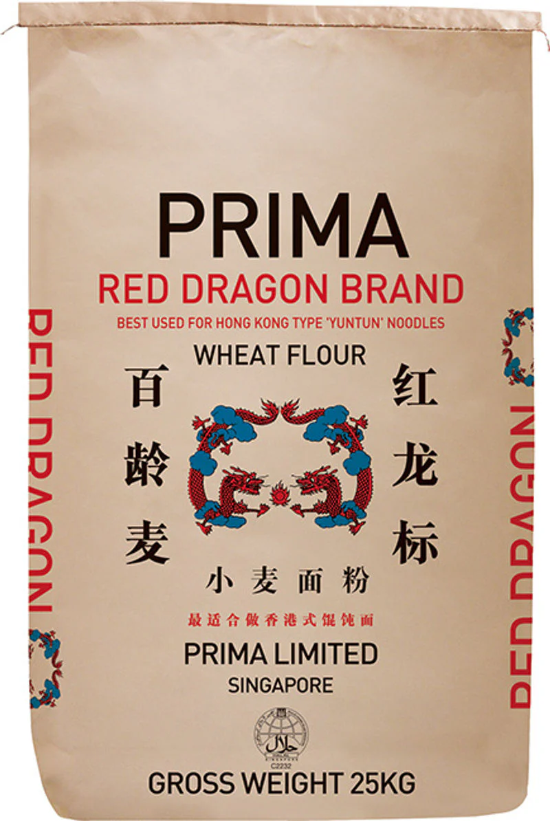 RED DRAGON WHEAT FLOUR FOR NOODLE 25KG (#51261) - Image 2