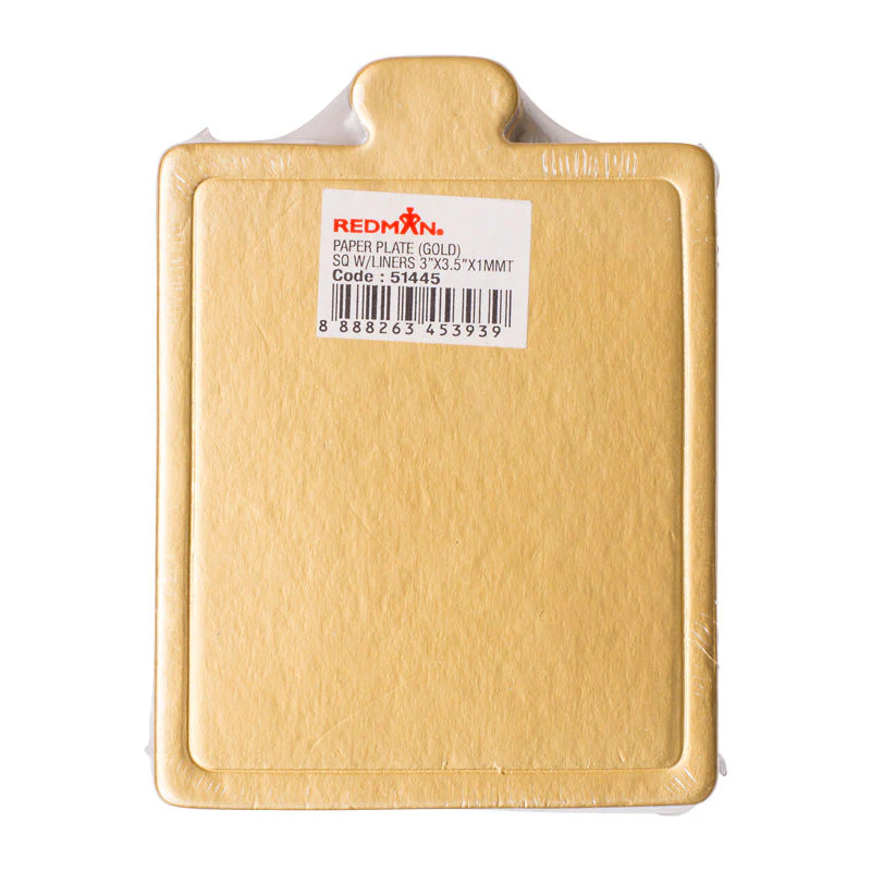 paper plate (gold matte) 9x7.6cm 25pc (#51445) - Image 2