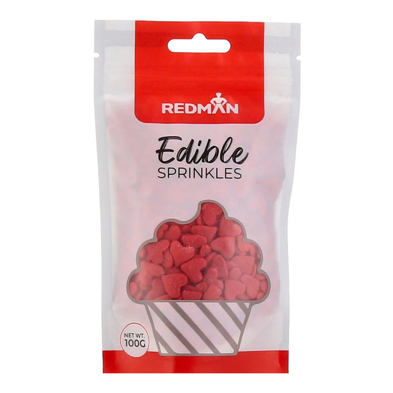 RED JUMBO HEARTS DECOR 100G (#52110)