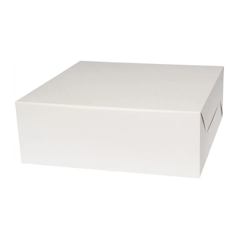 cake box plain white 14x14x5" 2pcs (#52294)