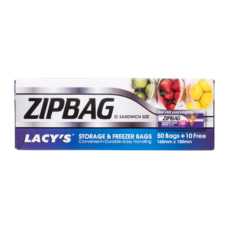 sandwich zipbag 165mmx150mm (boxx50pc + 10pc free) (#52389)
