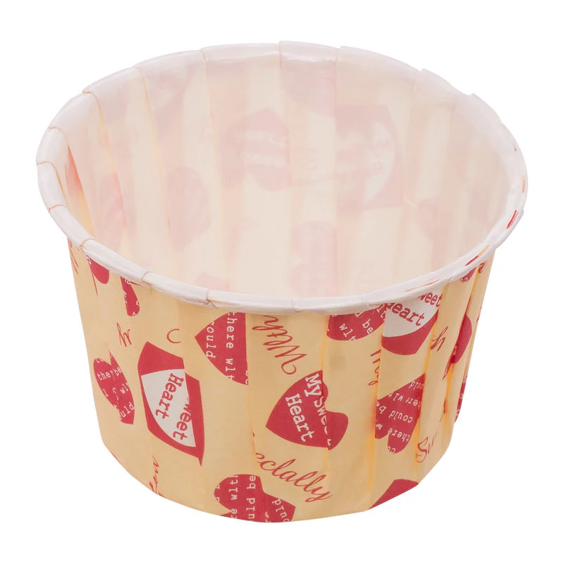 souffle baking case sweet heart 44x35mm 100pcs (#53923) - Image 2