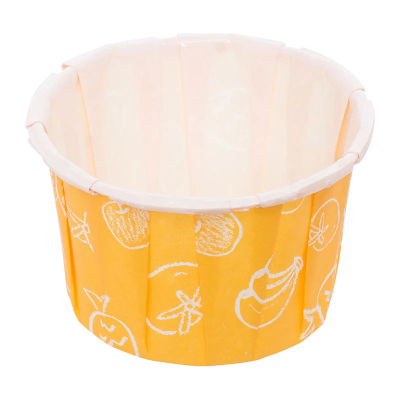 souffle baking case yellow fruit d44xh35mm 100pc (#53924) - Image 2