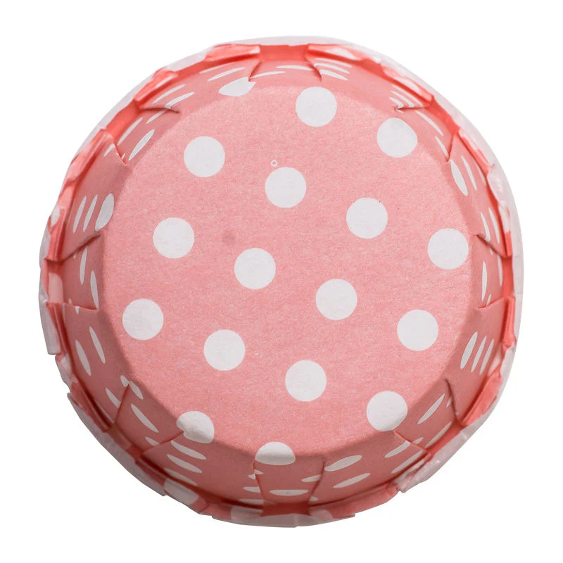souffle baking case polka dot pink 38x28mm 100pcs (#53925) - Image 4