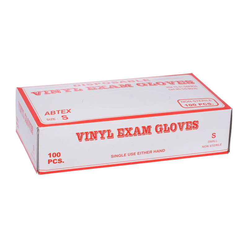vinyl powdered gloves s 100pc (#54074)