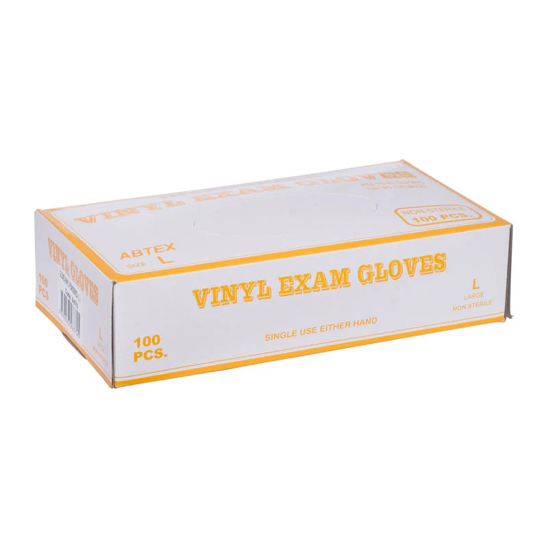 vinyl powdered gloves l 100pc (#54075) - Image 2