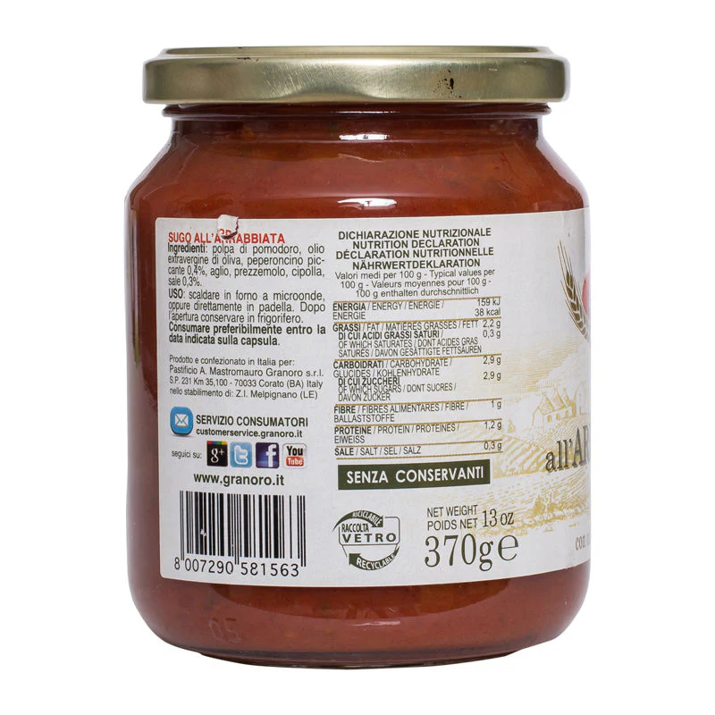 pasta sauce arrabbiata 370g (#54210) - Image 5