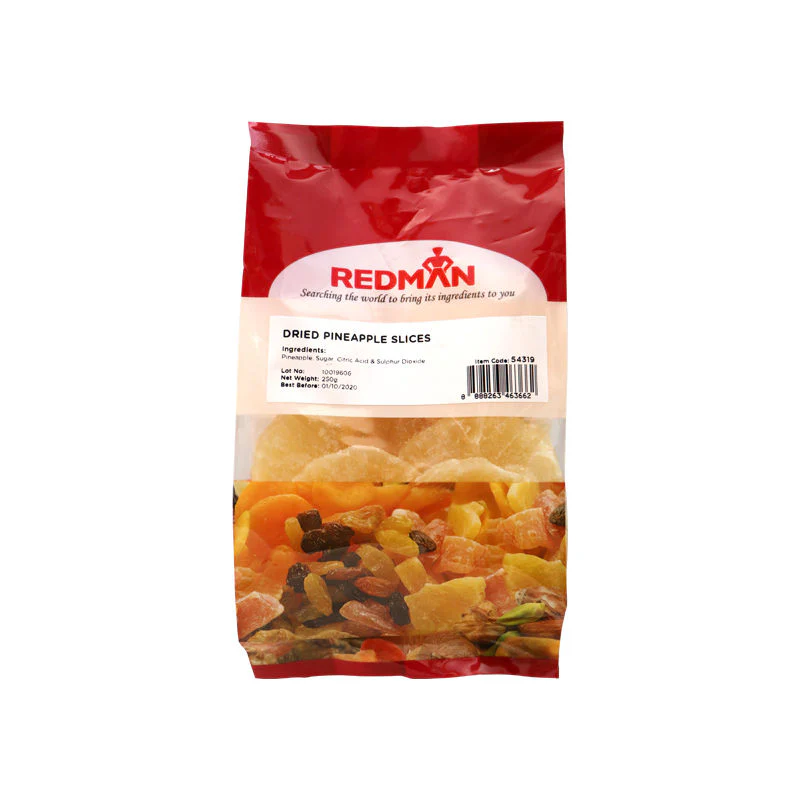 dried sliced pineapple 250g (#54319)