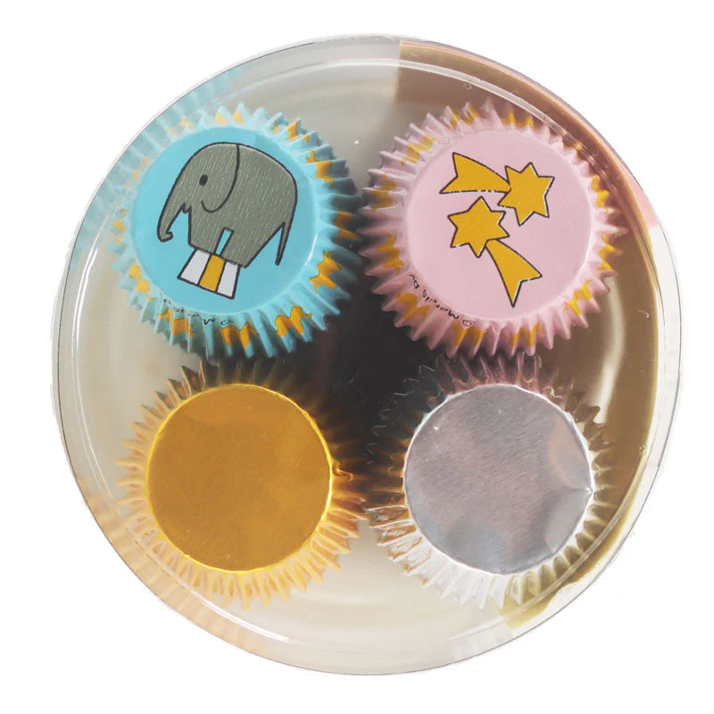 round aluminium candy cup random design 200pc (#56421) - Image 3