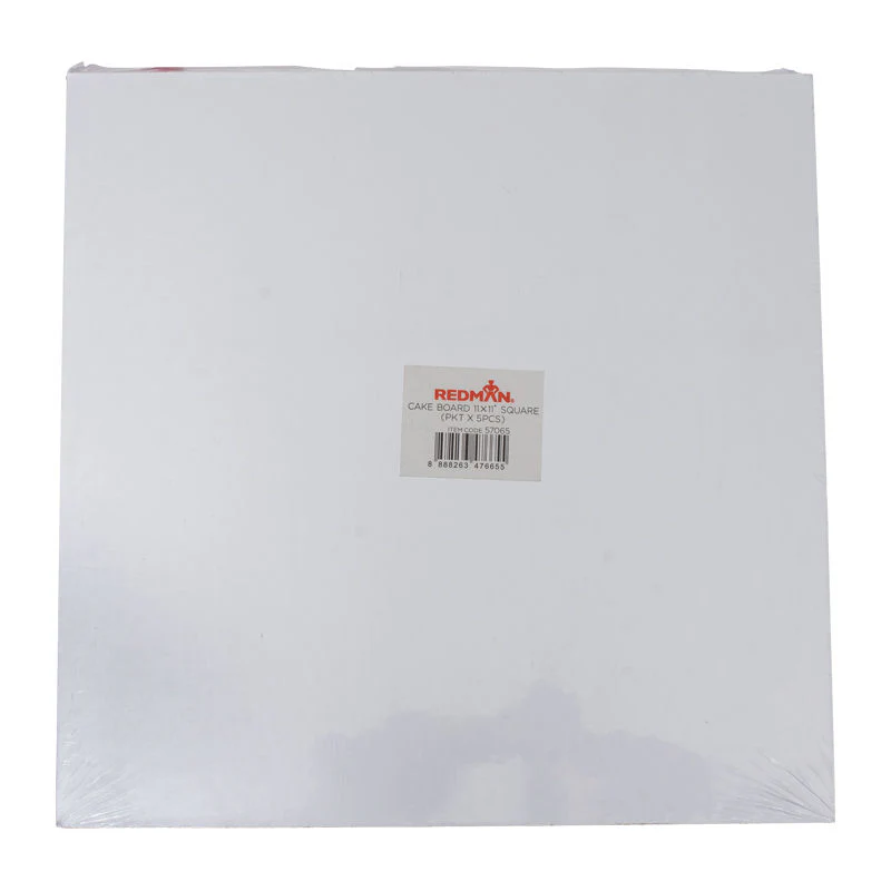 cake board 11" square silver 5pcs (#57065) - Image 2