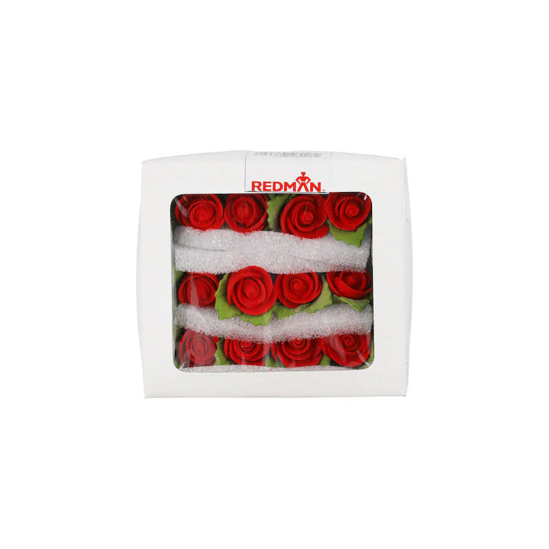 gum paste flower rose red 12pcs 2.5x2.5cm (#57476) - Image 4