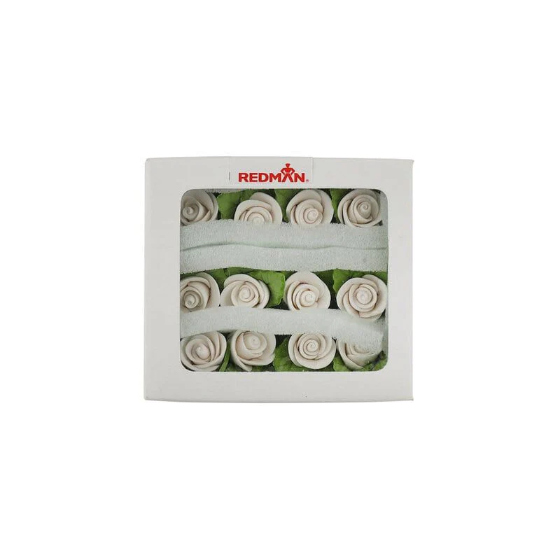 gum paste flower rose white 12pcs 2.5x2.5cm (#57478) - Image 4
