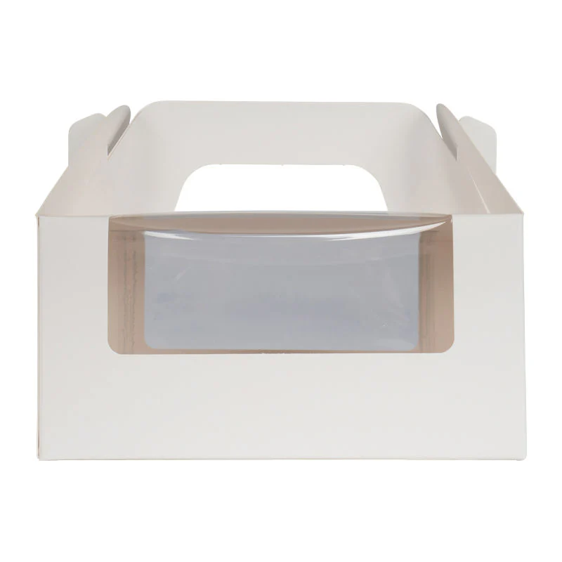 cake box plain white window/handle 7x5x3.5" 5pcs (#57550)