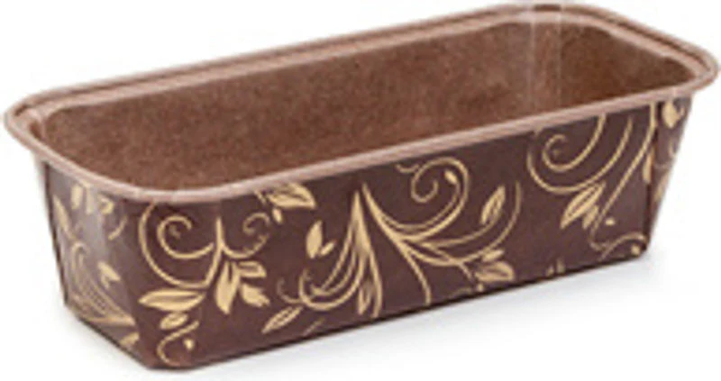 PLUM LOAF PAN MOULD BROWN/GOLD 80X40 10PC (#57944) - Image 2