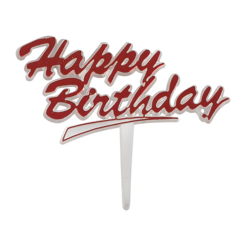 happy birthday clear tag (red) 5pcs (#58109) - Image 2