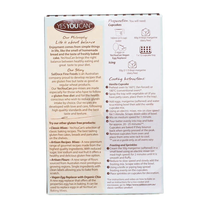 gluten free vanilla cupcake mix 470g (#58973) - Image 4