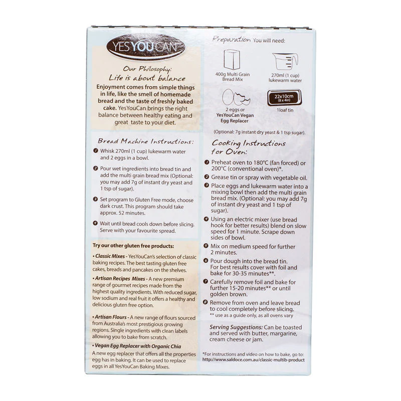 gluten free multigrain bread mix 400g (#58978) - Image 6
