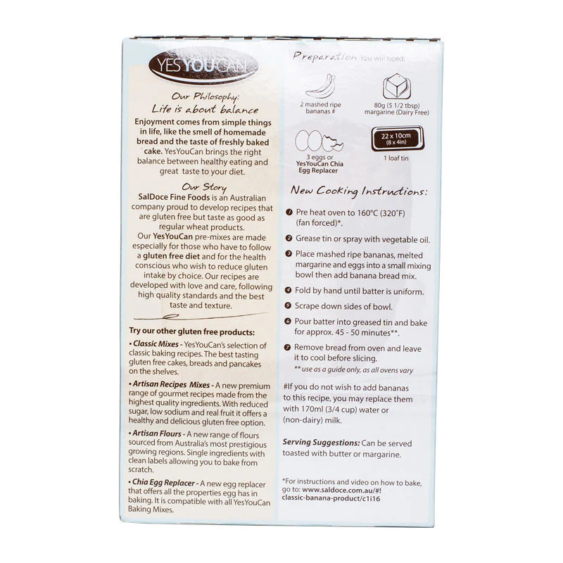 gluten free banana bread mix 450g (#58980) - Image 4