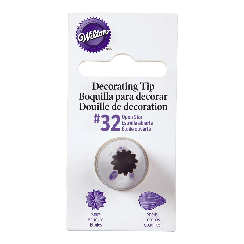 piping tip open star #32 carded (#59965)