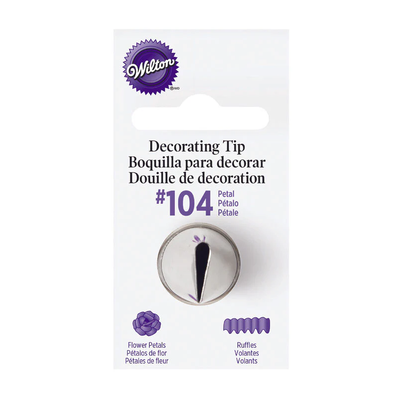 piping tip petal #104 carded (#59970)