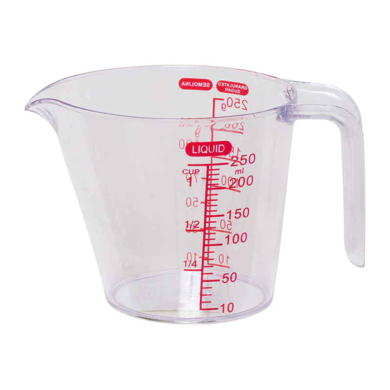 measuring cup plastic 250ml (#60084)