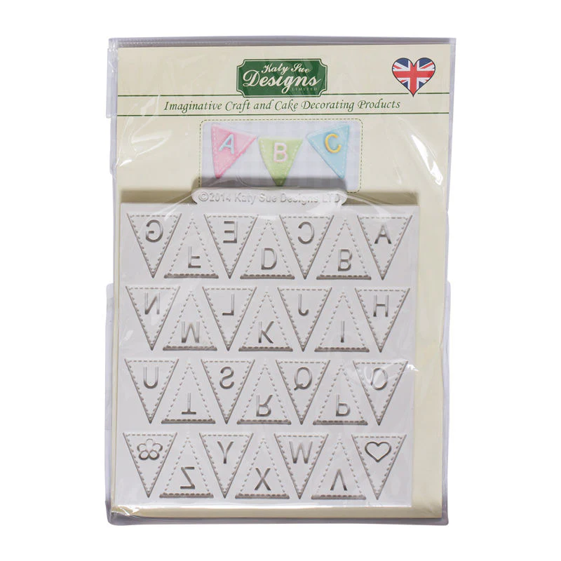 bunting alphabet silicone mould dm15 (#61504)