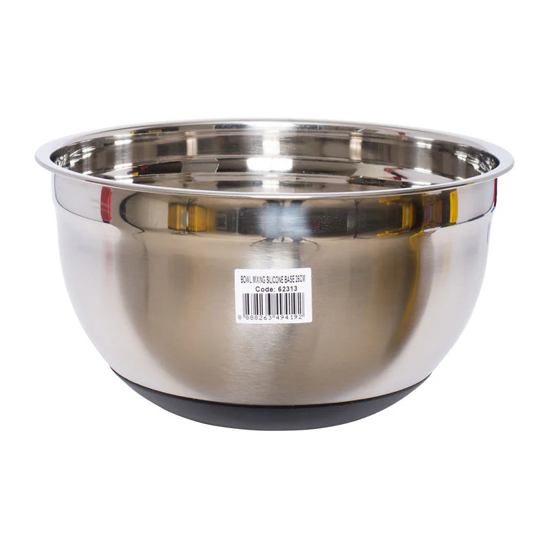 stainless steel mixing bowl with silicon base 26cm (#62313) - Image 2