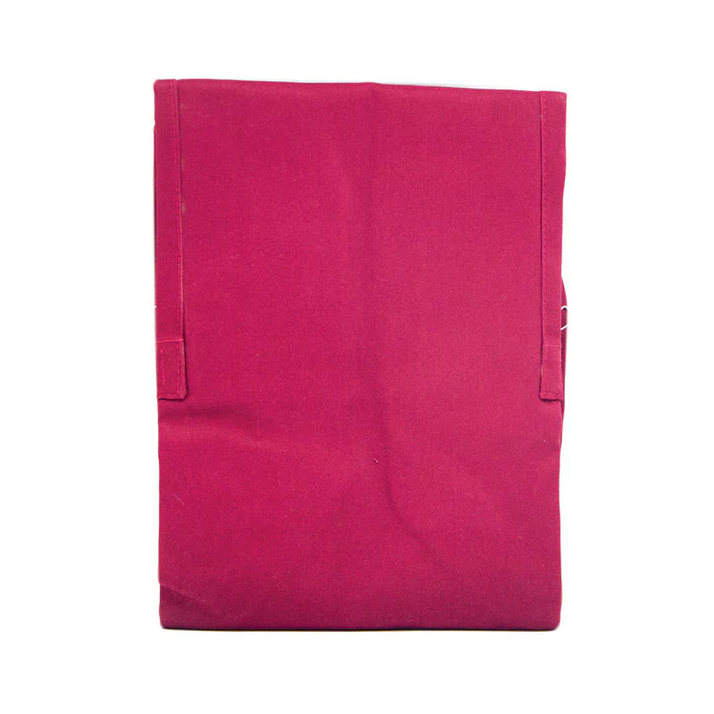 burgundy cotton apron (#62402) - Image 2