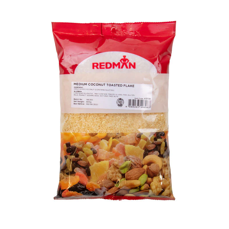 medium toasted coconut flakes 800g (#63736)