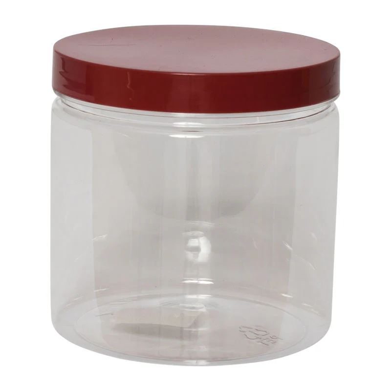 round pet container red cap 720ml (#63841) - Image 2