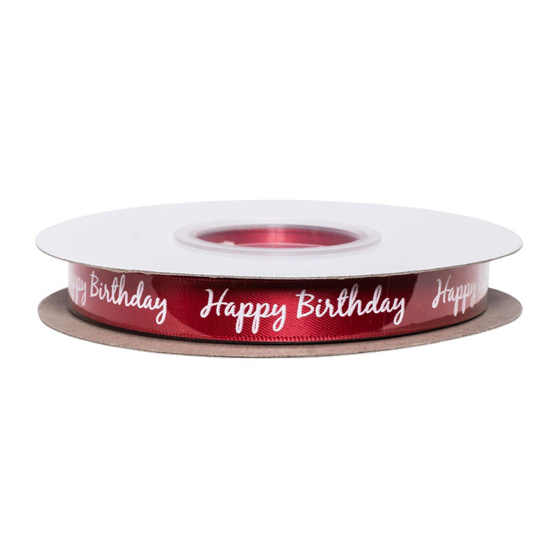 ribbon red happy birthday 13mmx25m (#64560)
