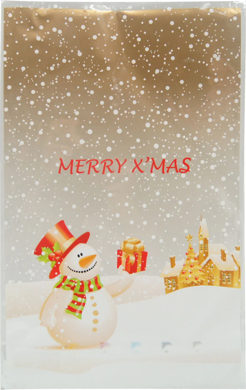 COOKIE BAG X'MAS C240 16X25CM 100PC (#64970)