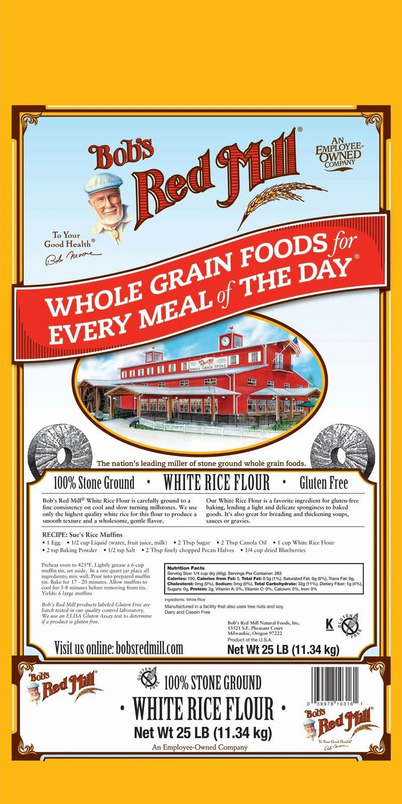 WHITE RICE FLOUR 25LBS (#65205)