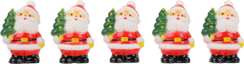 CHRISTMAS SANTA CLAUS WITH TREE C303 5PCS (#65457) - Image 2