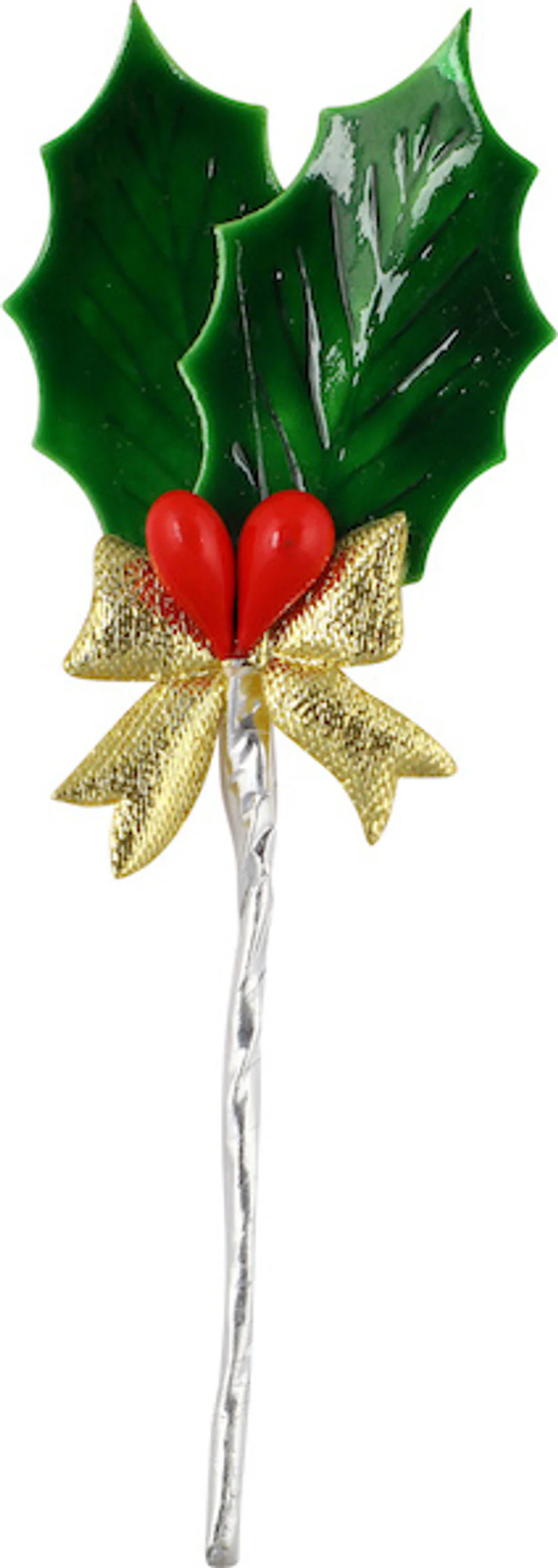 CHRISTMAS HOLLY M WITH BOW C084 5PCS (#65477) - Image 2