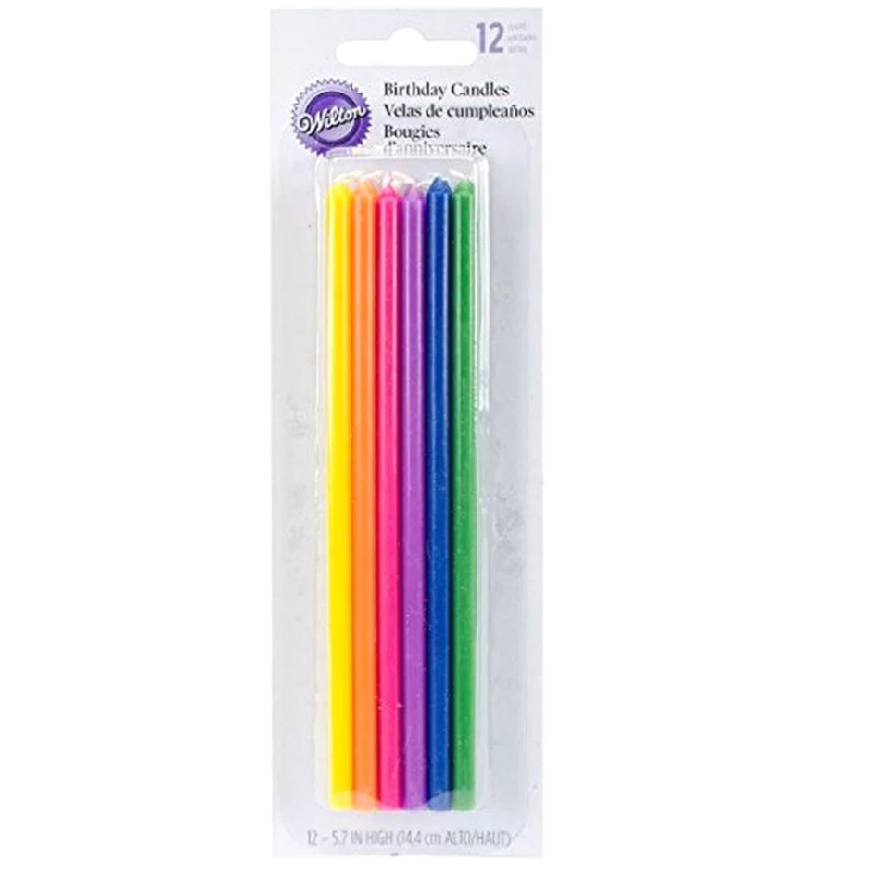 long multicolor candle 5.8" 12pcs 2811-777 (#66107) - Image 2