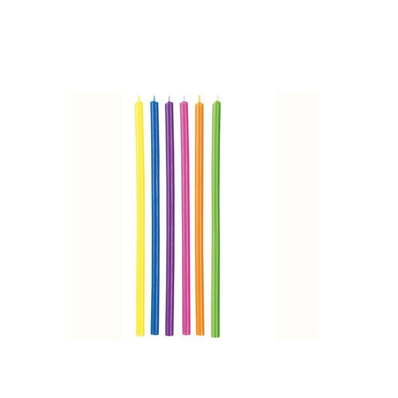 long multicolor candle 5.8" 12pcs 2811-777 (#66107) - Image 3
