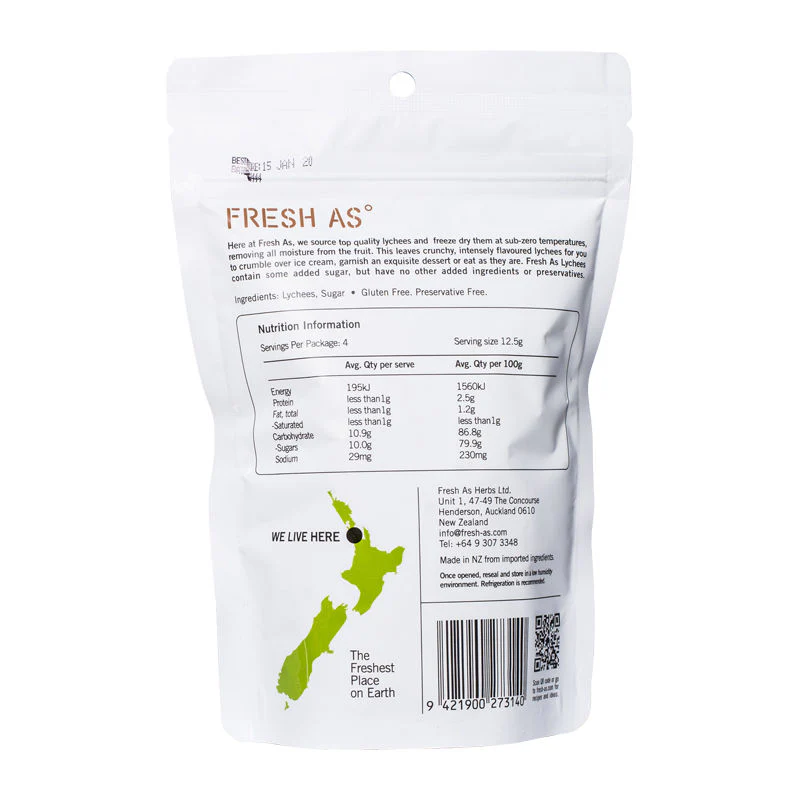 freeze dried lychee whole 50g (#66664) - Image 3